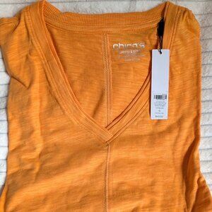 Chico's NWT 2X (Chico's size 4) orange (mango sorbet) t-shirt